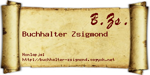 Buchhalter Zsigmond névjegykártya